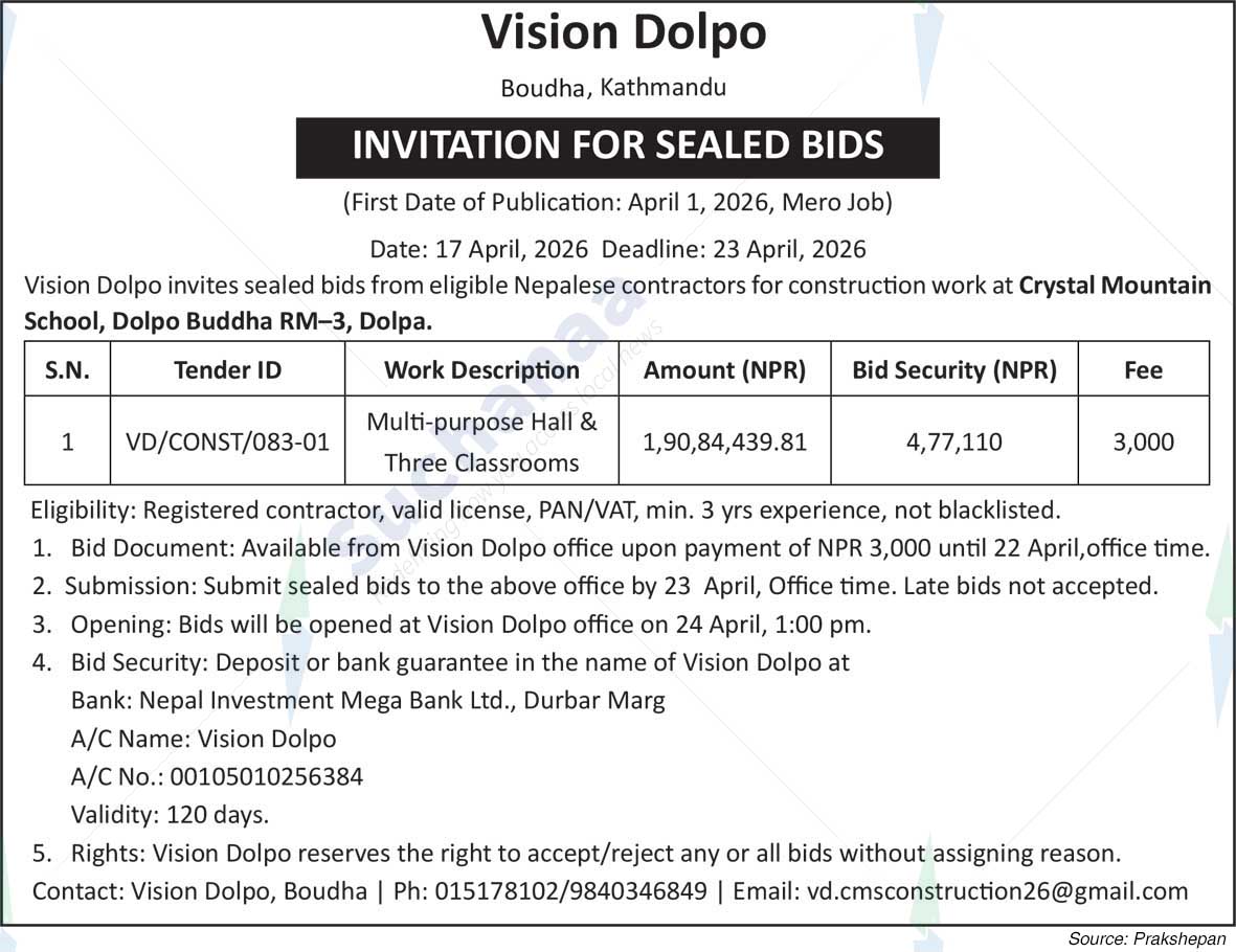 Vision Dolpo, Boudha, Kathmandu