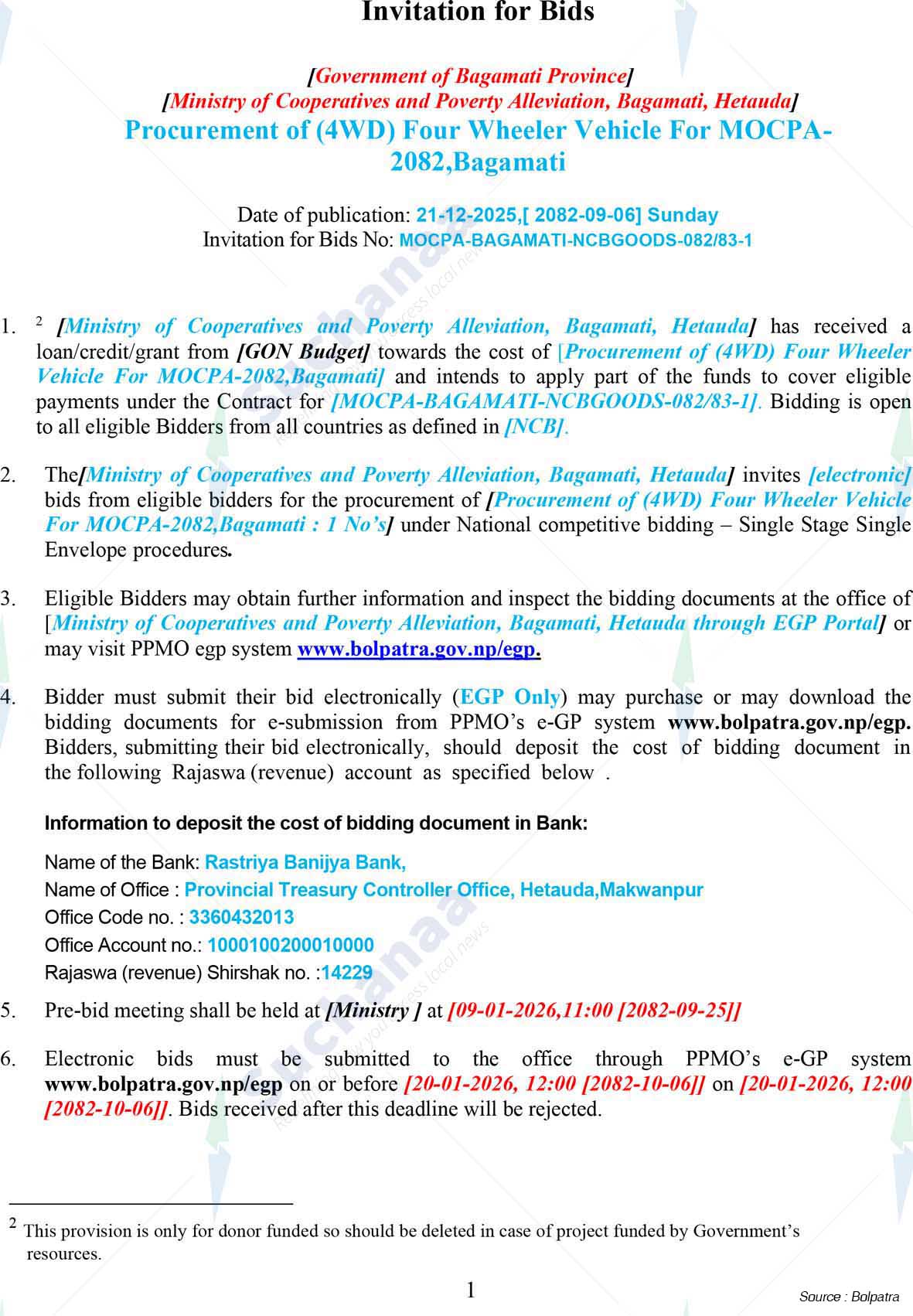 Ministry of  Cooperatives and Poverty Alleviation, Bagmati