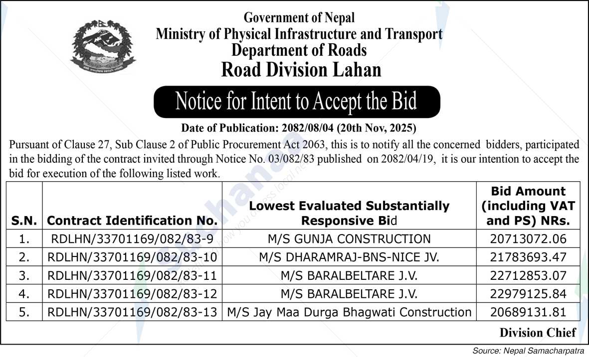 Road Division, Lahan