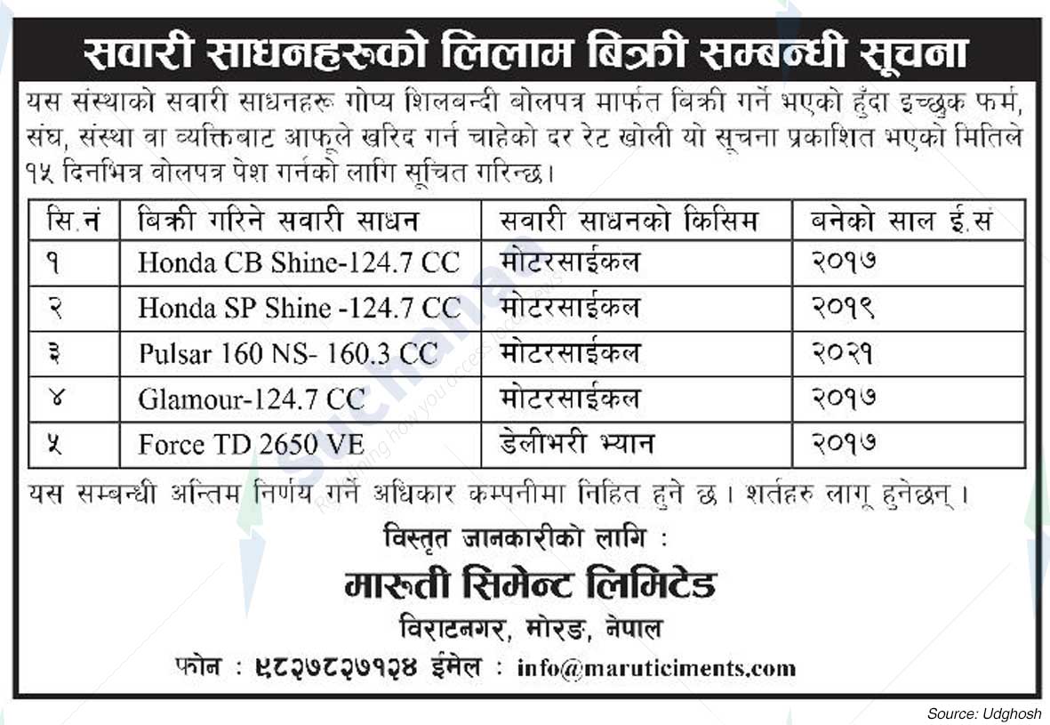 Maruti Cement Limited