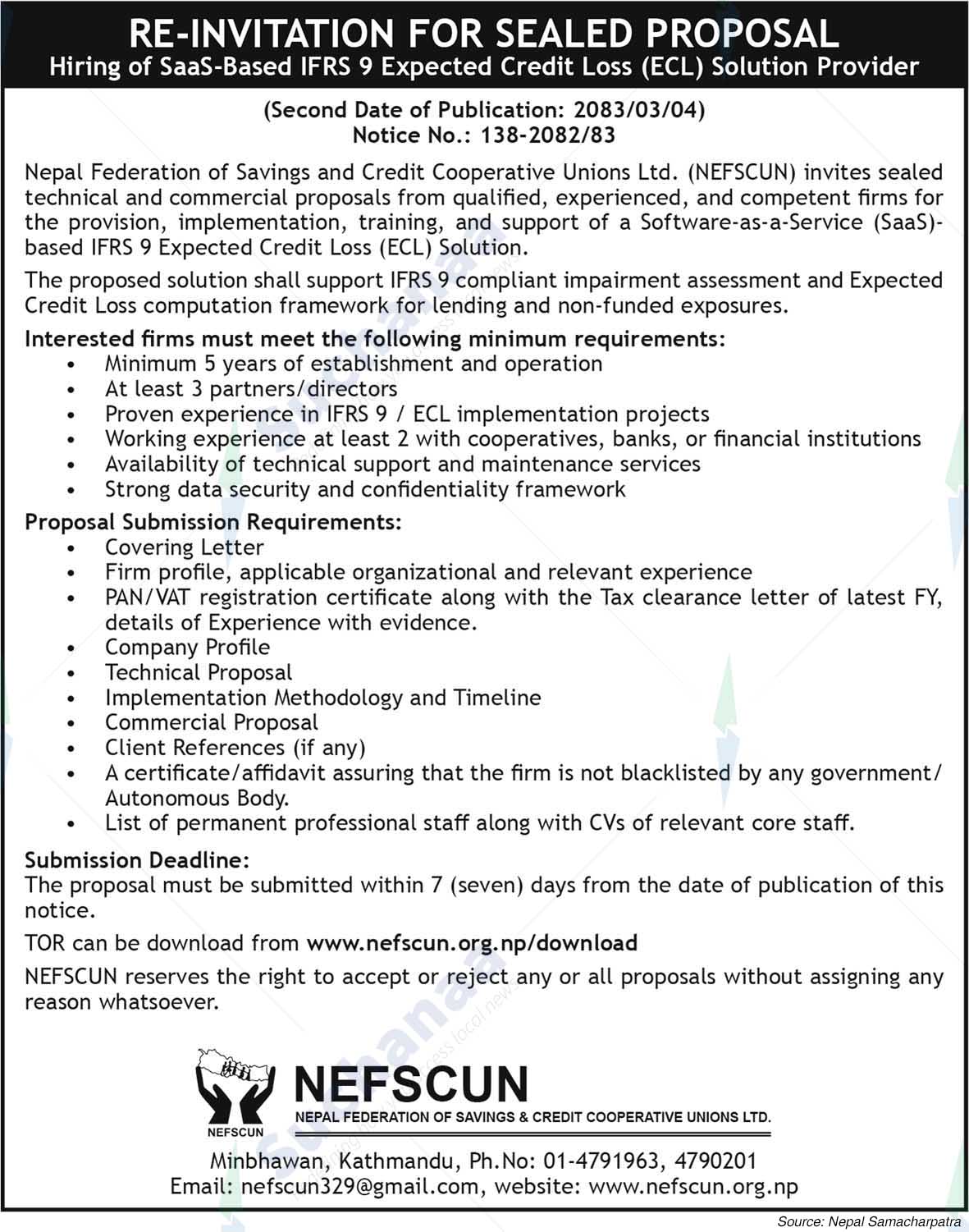 Nepal Federation of Savings and Credit Cooperatives Union Ltd. (NEFSCUN)