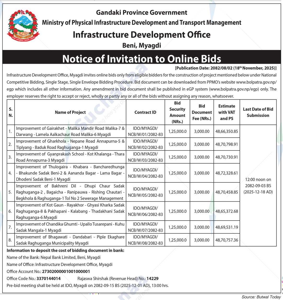 Infrastructure Development Office, Beni, Myagdi