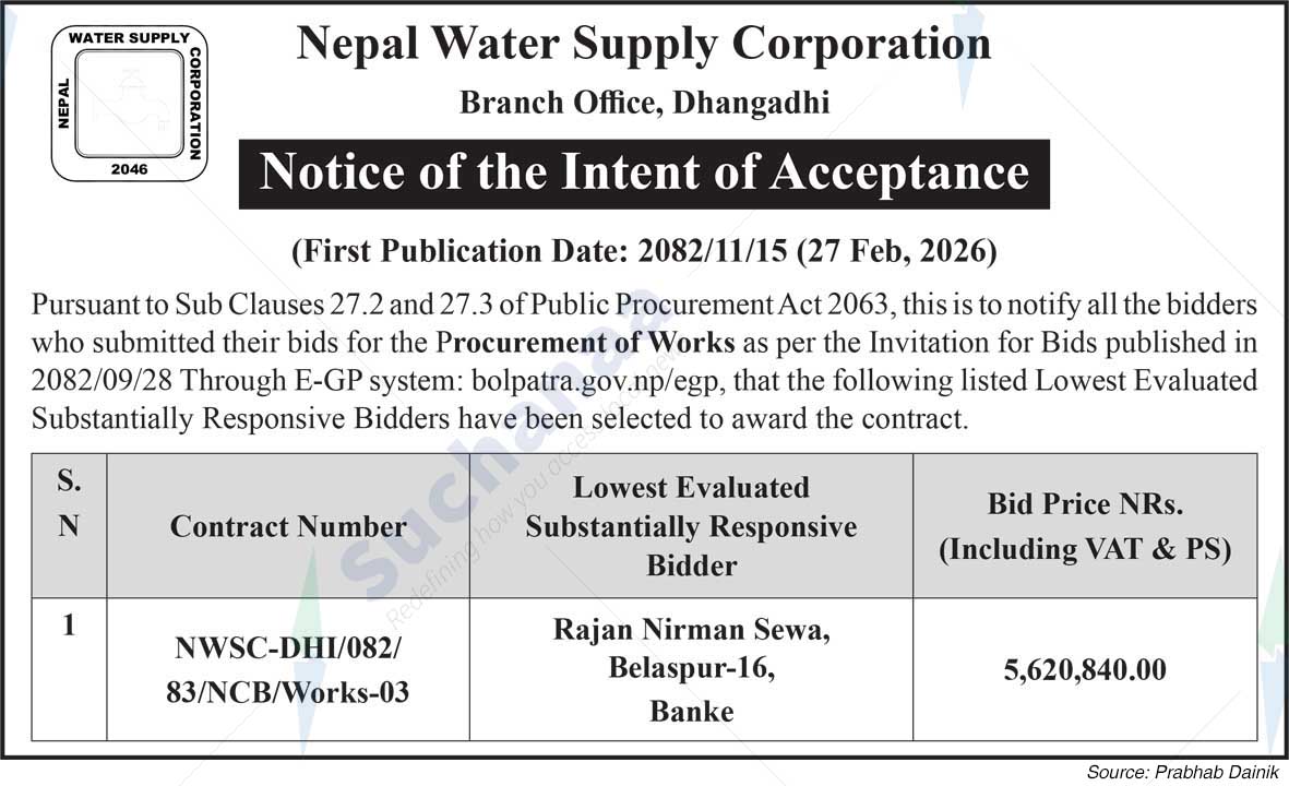 Nepal Water Supply Corporation (NSC)