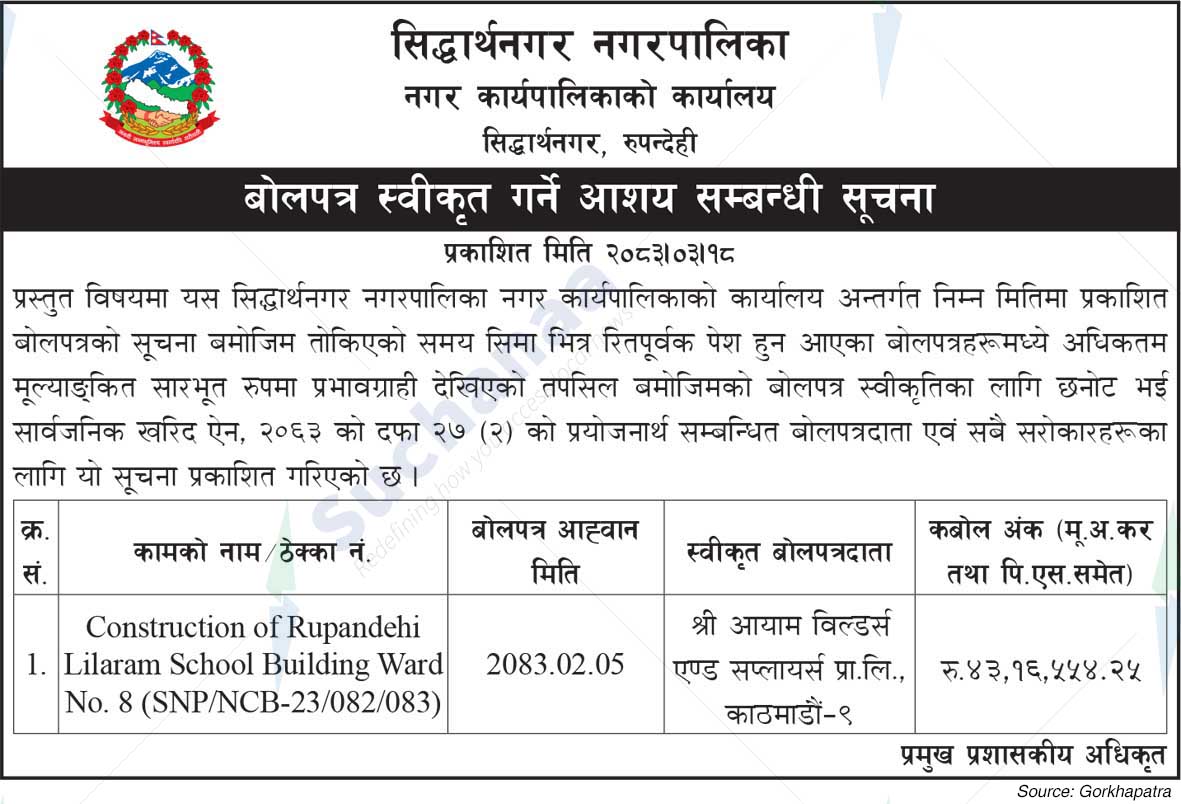 Siddharthanagar Municipality
