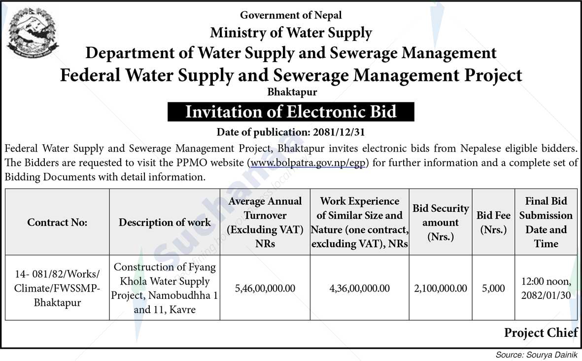 Federal Water Supply and Sewerage Management Project