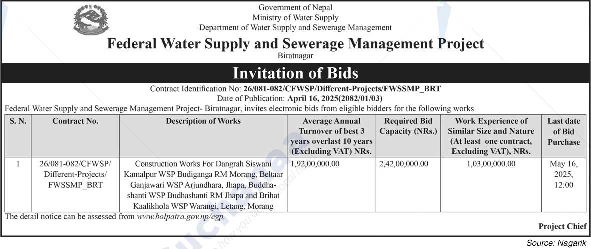 Federal Water Supply and Sewerage Management Project