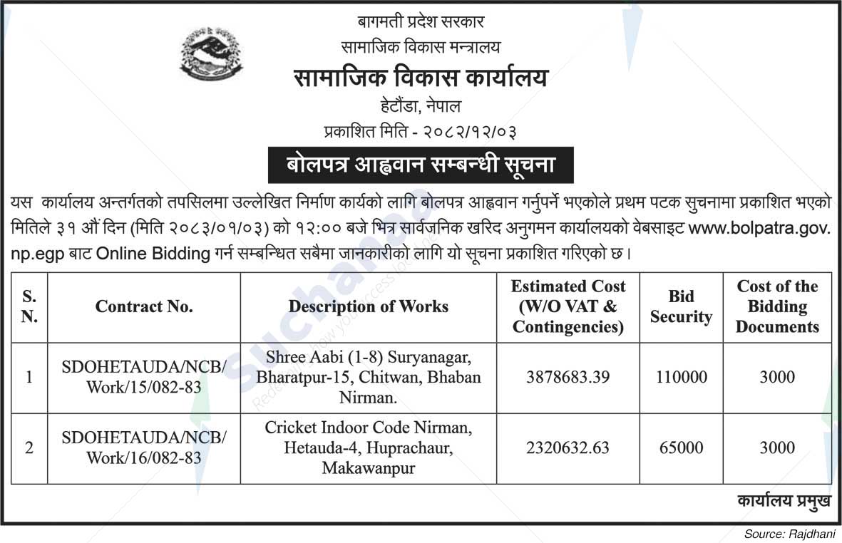 Social Development Office, Hetauda