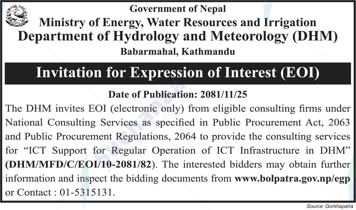 Department of Hydrology and Meteorology (DHM)
