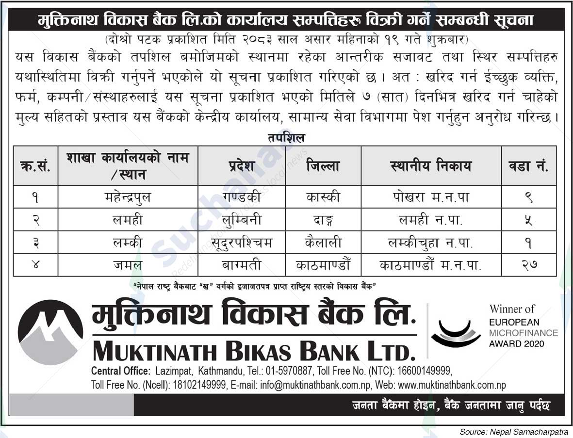 Muktinath Bikas Bank Ltd.