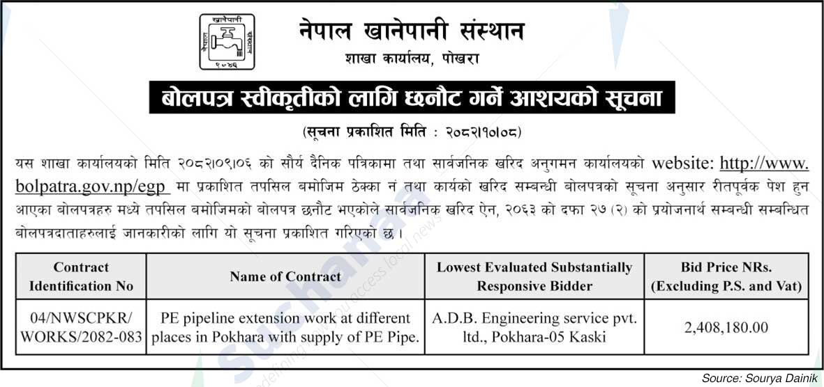 Nepal Water Supply Corporation (NSC)