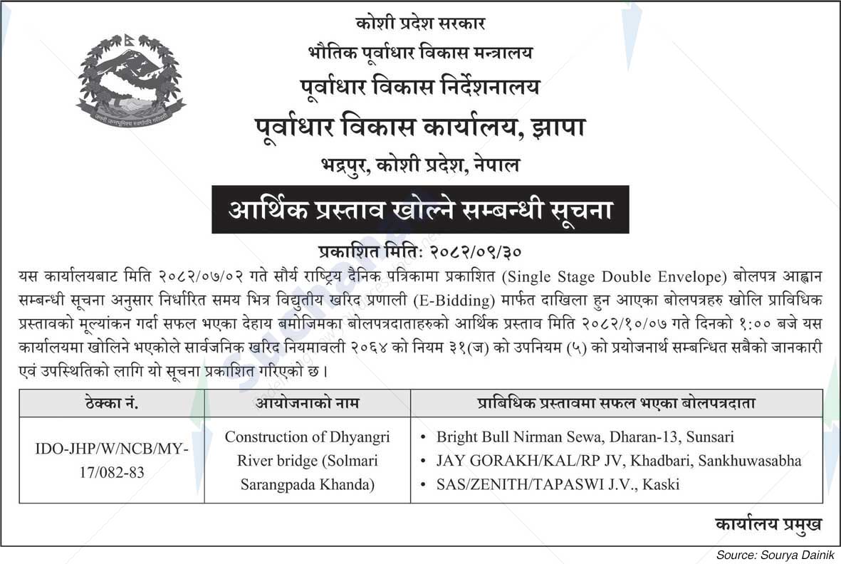 Infrastructure Development Office, Jhapa