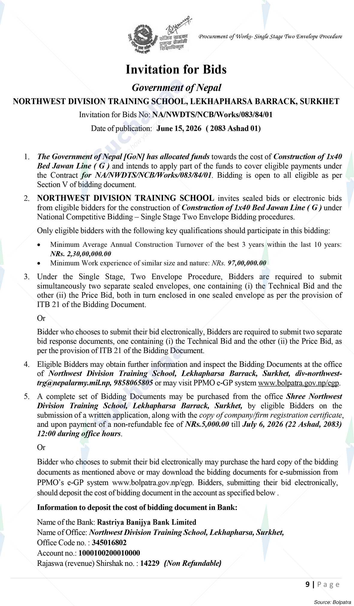 Northwest Division Training School, Surkhet