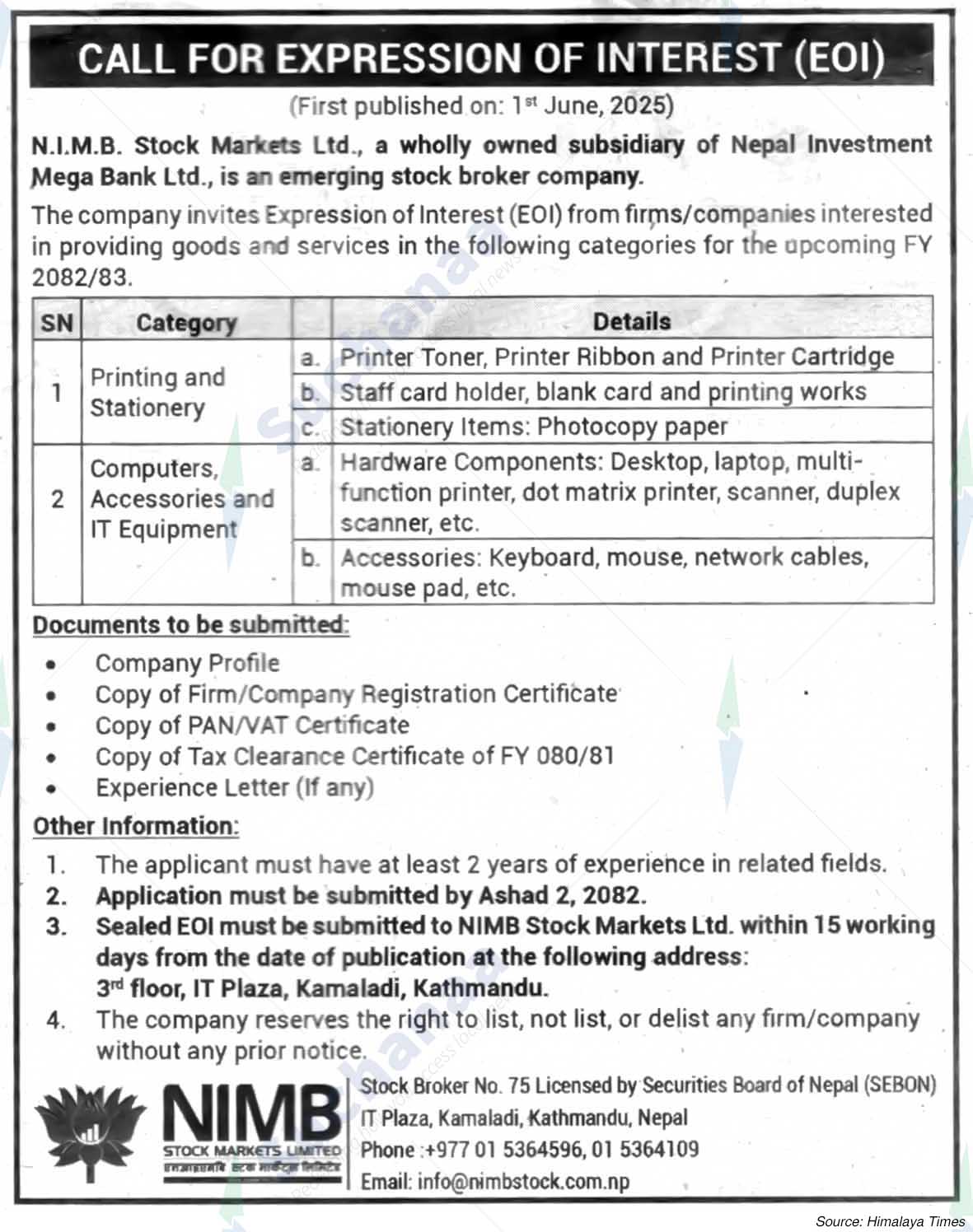 NIMB Stock Markets Ltd.