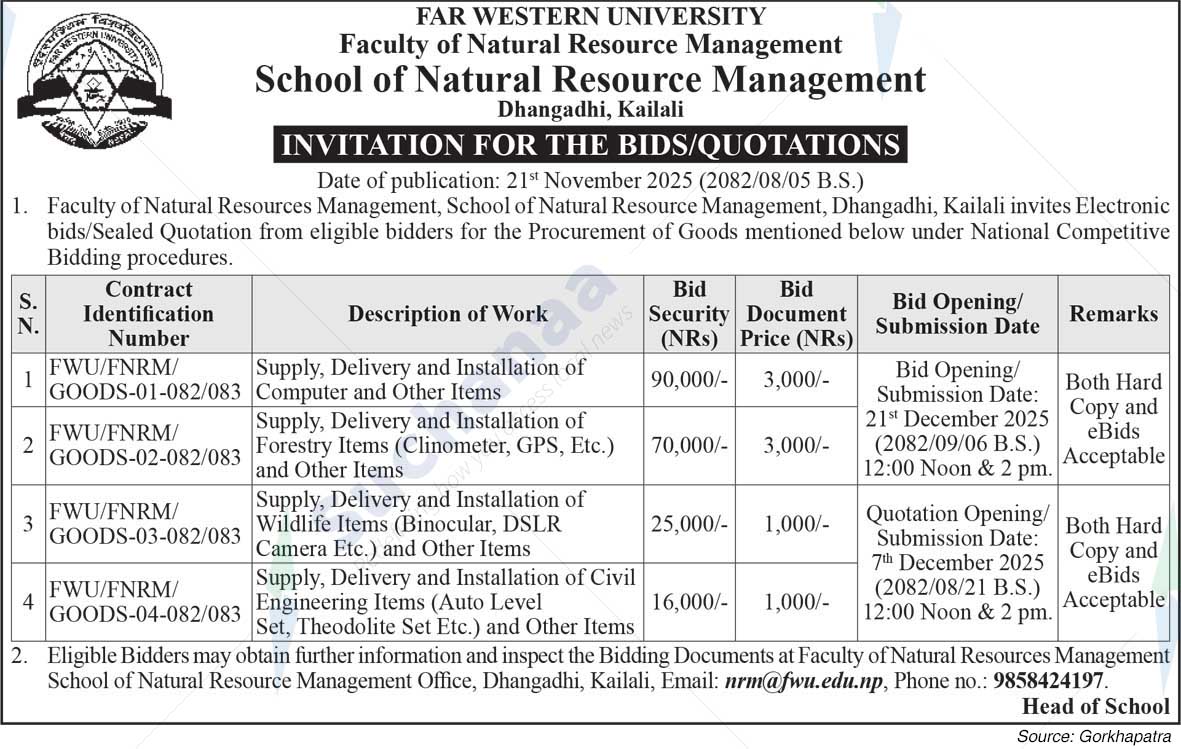 School of Natural Resource Management, Dhangadhi, Kailali