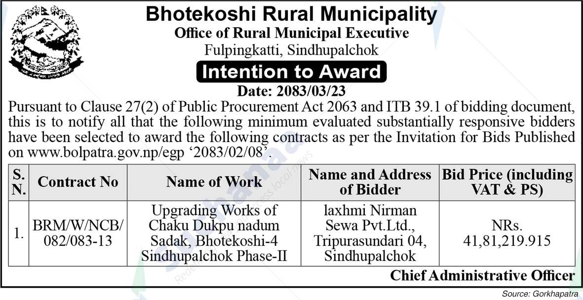 Bhotekoshi Rural Municipality