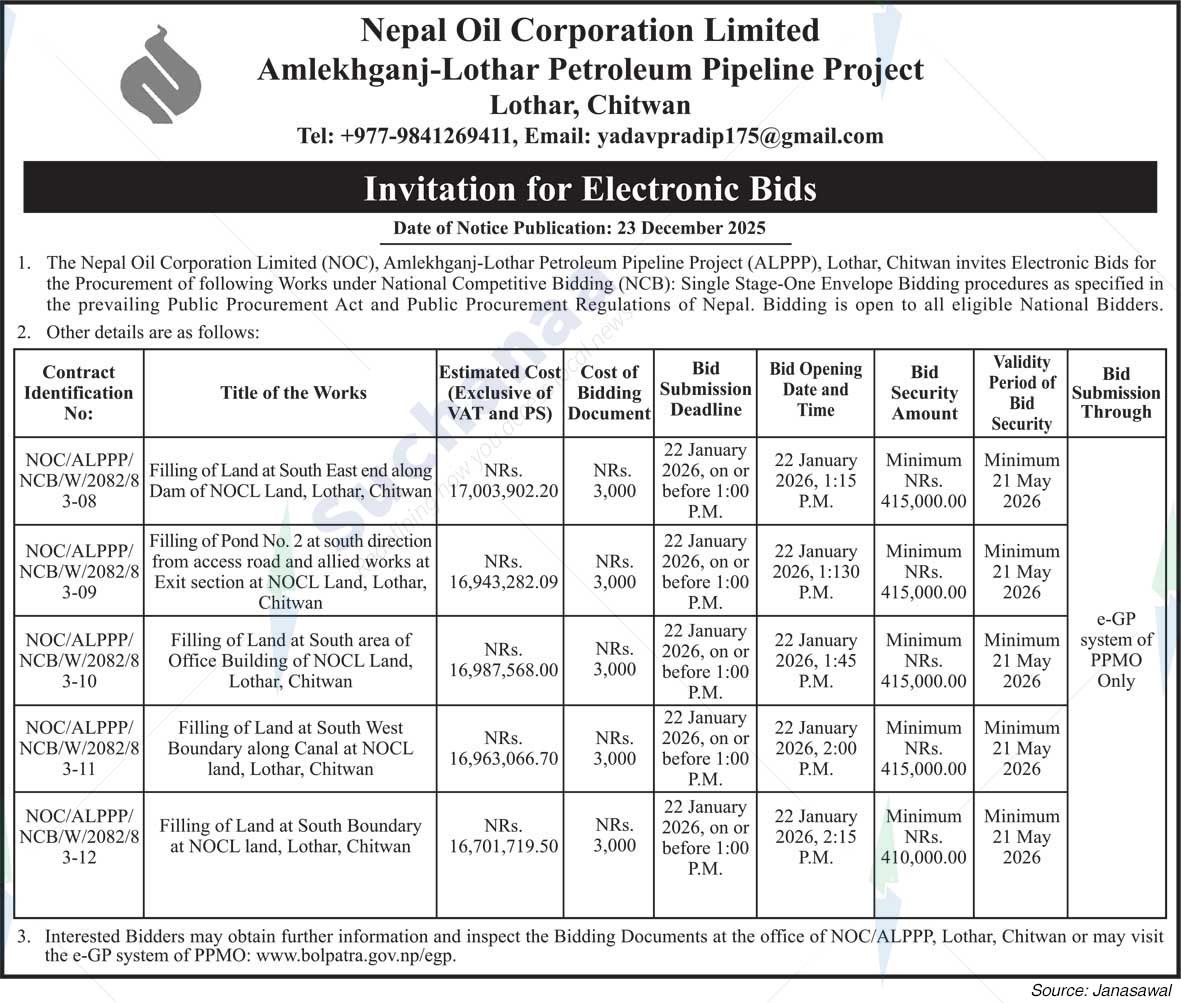 Amlekhganj-Lothar Petroleum Pipeline Project, Chitwan