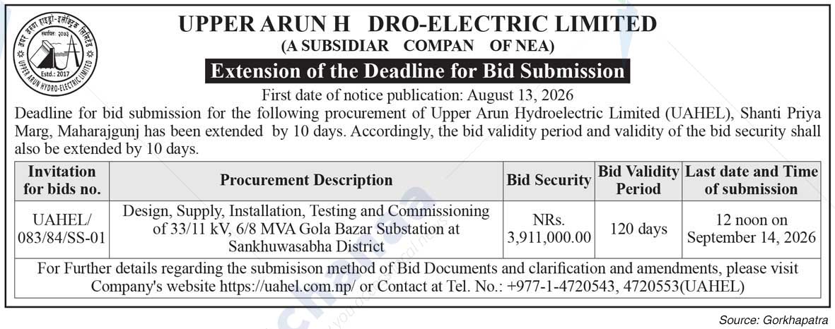 Upper Arun Hydro-electric Limited (UAHEL)