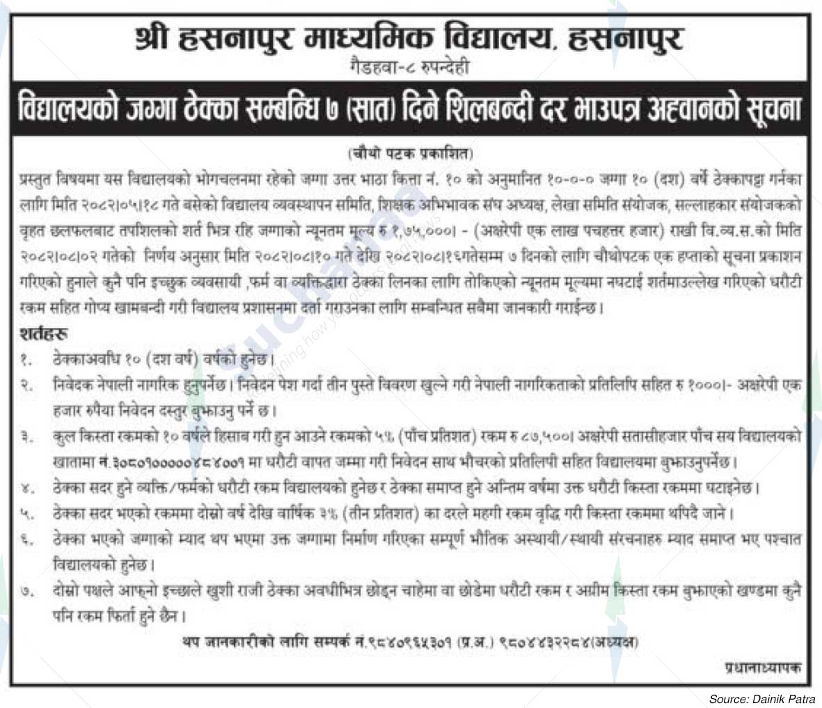 Shree Hasnapur Secondary School, Hasnapur