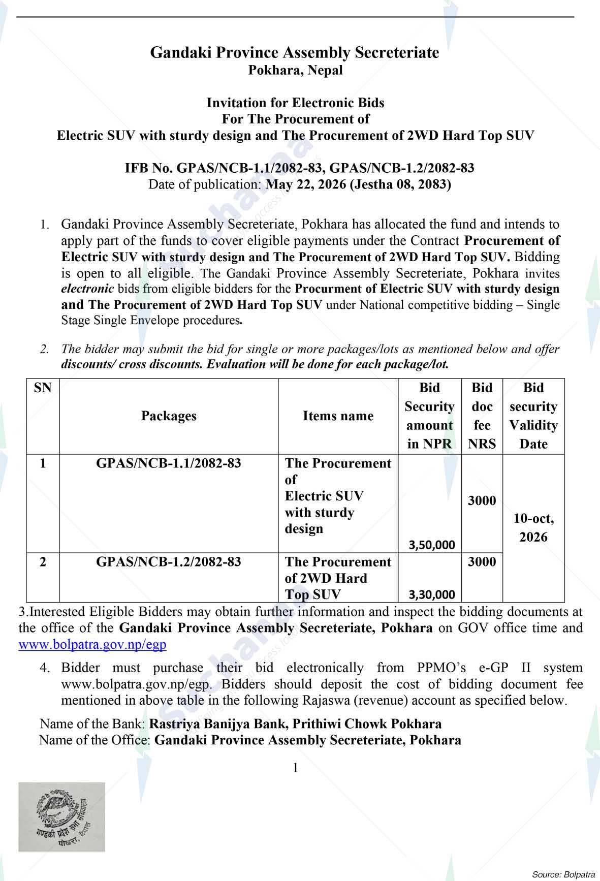 Province Assembly Secretariat Gandaki Province, Kaski