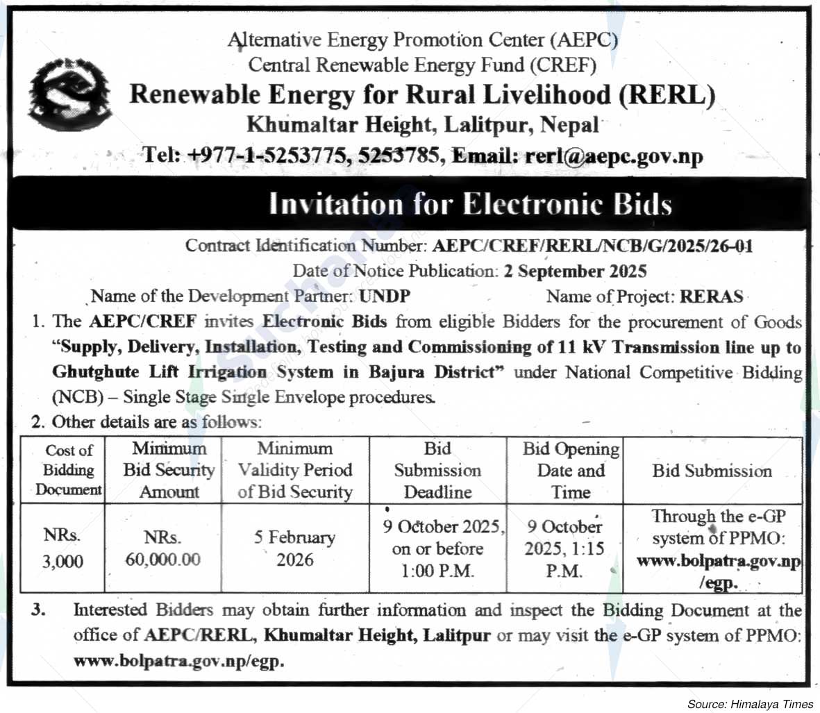 Renewable Energy for Rural Livelihood (RERL)d