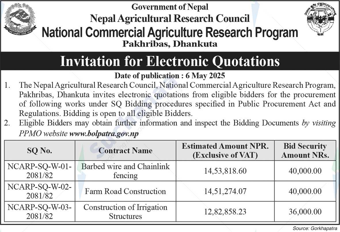 National Commercial Agriculture Research Program Pakhribas, Dhankuta