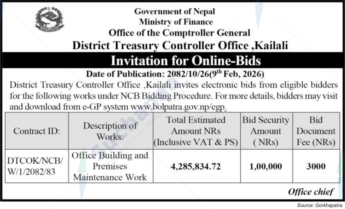 District Treasury Controller Office