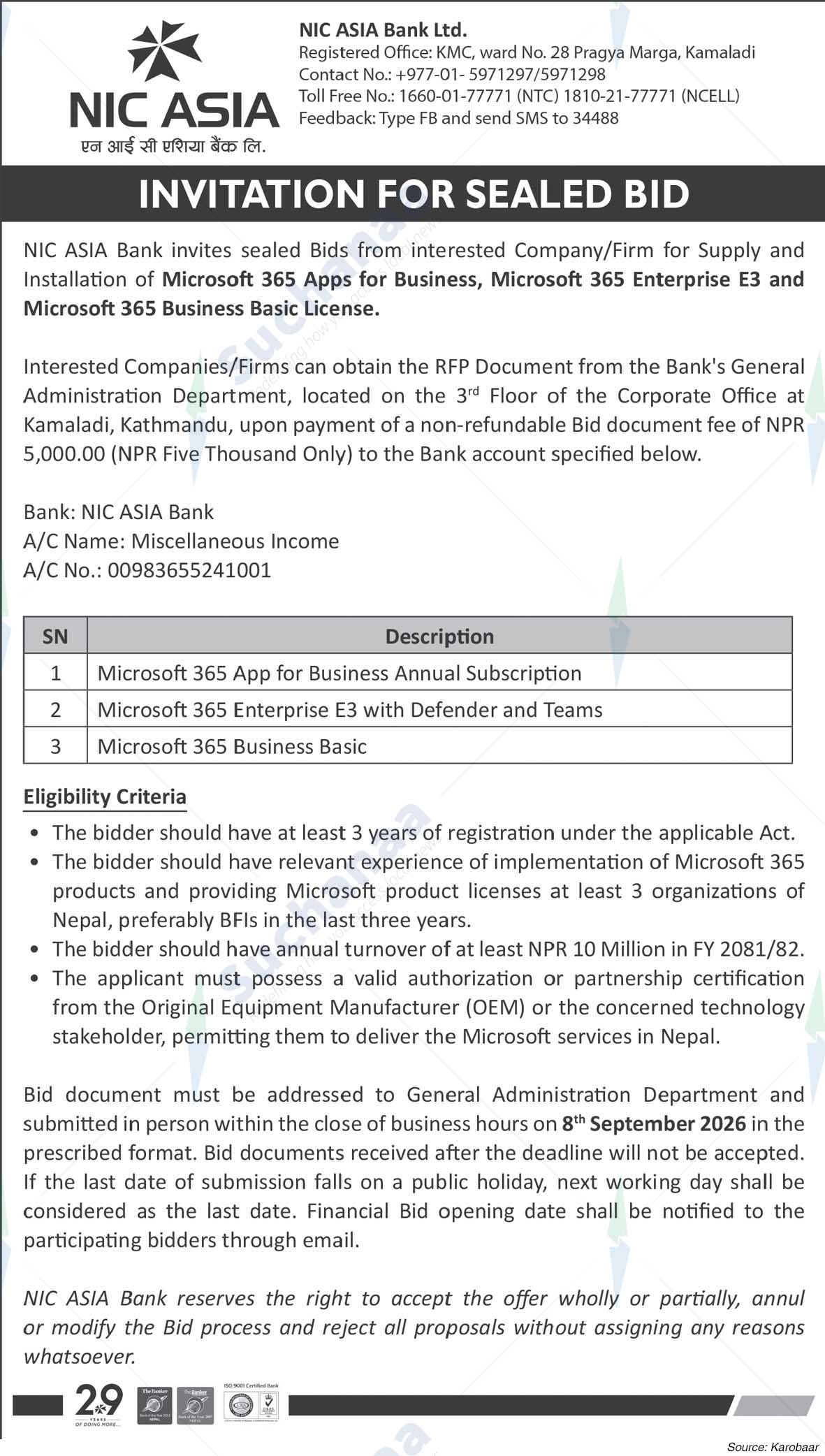 NIC Asia Bank Limited