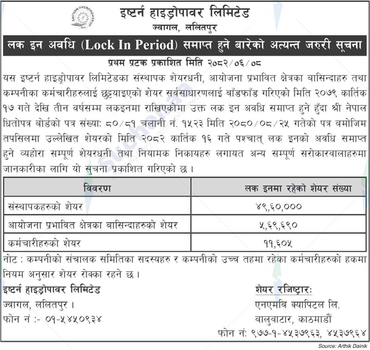 Eastern Hydropower Limited