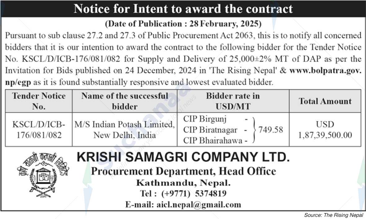 Procurement Department, Head Office