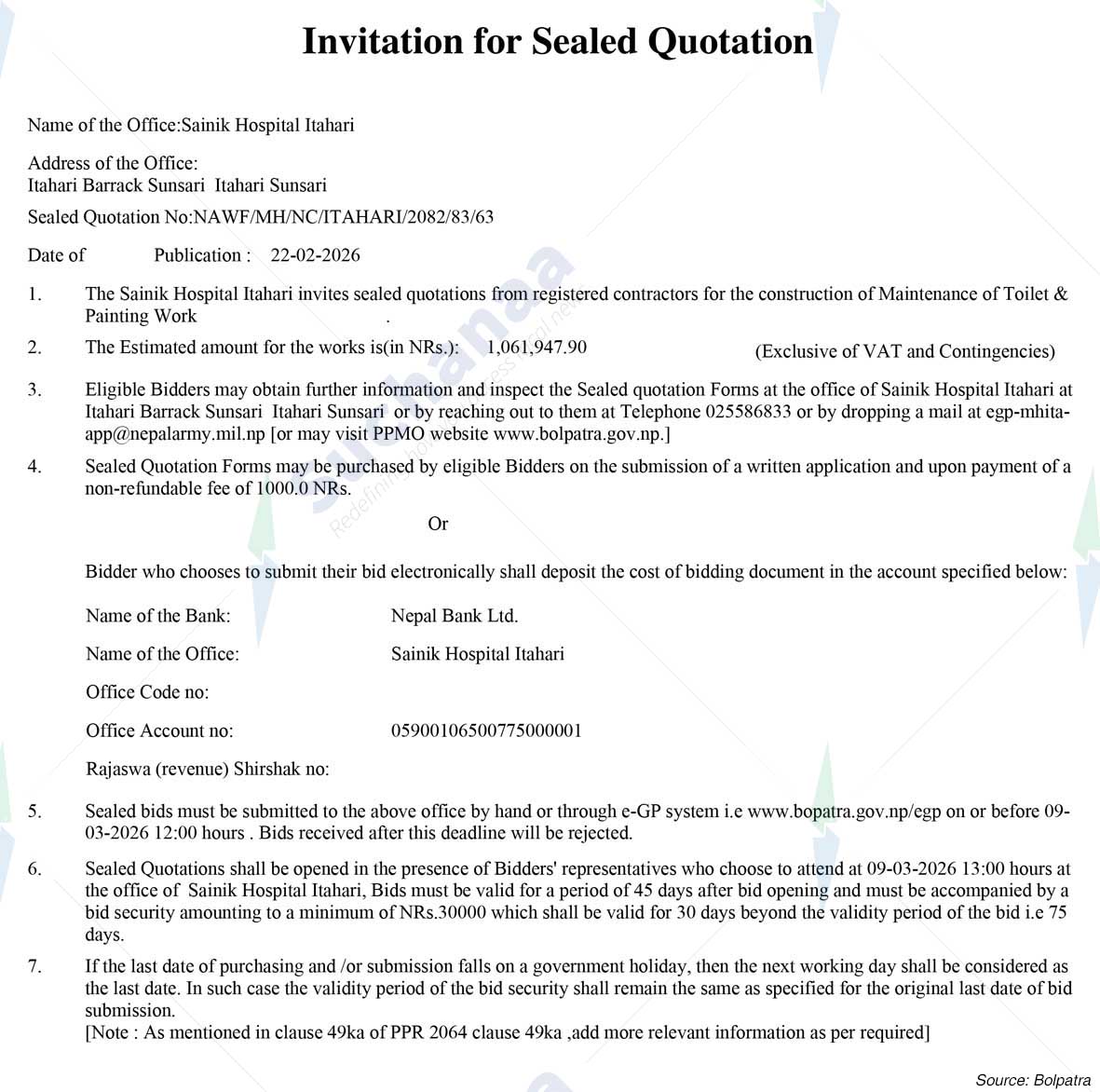 Sainik Hospital Itahari