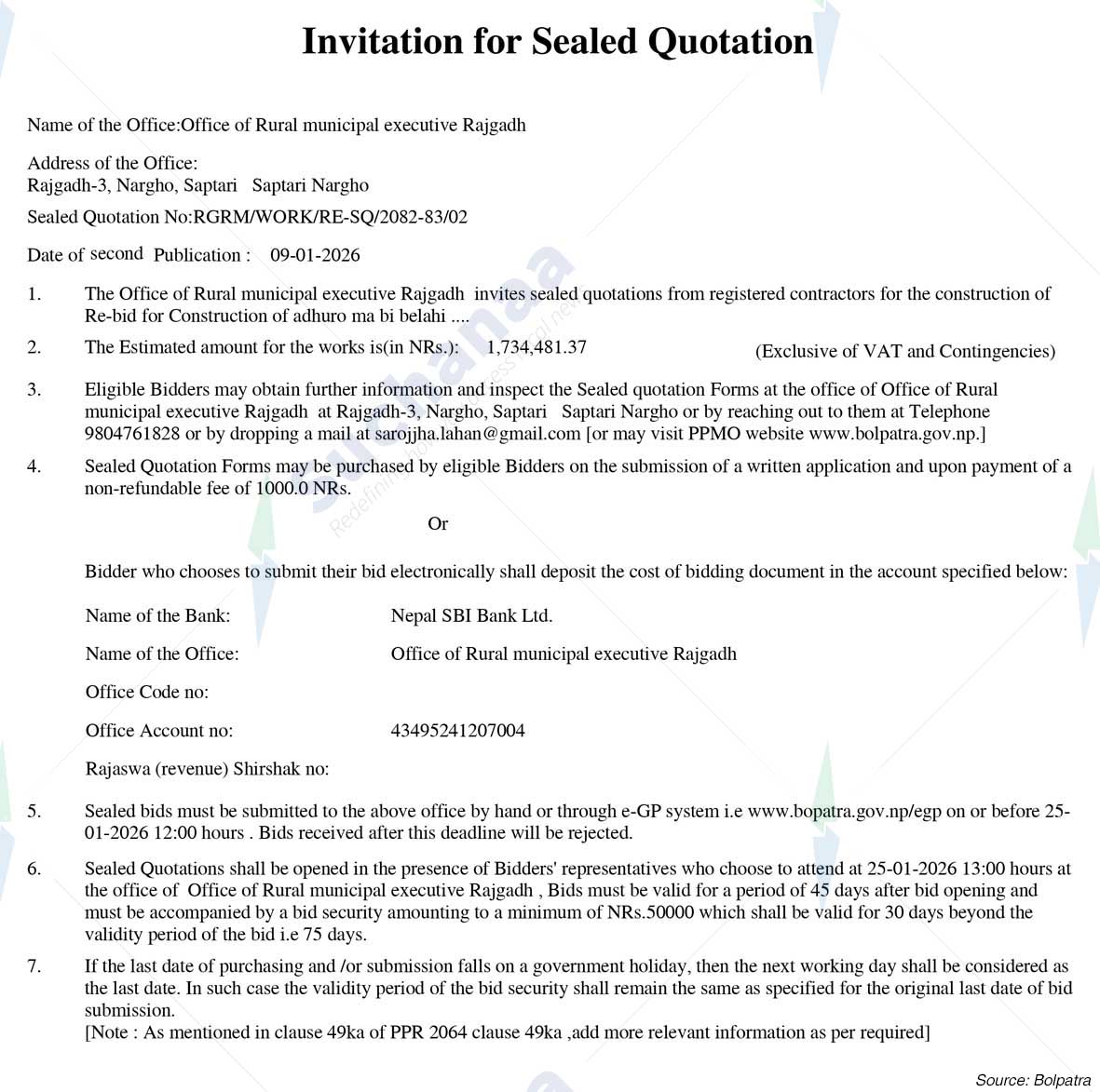 Rajgadh Rural Municipality