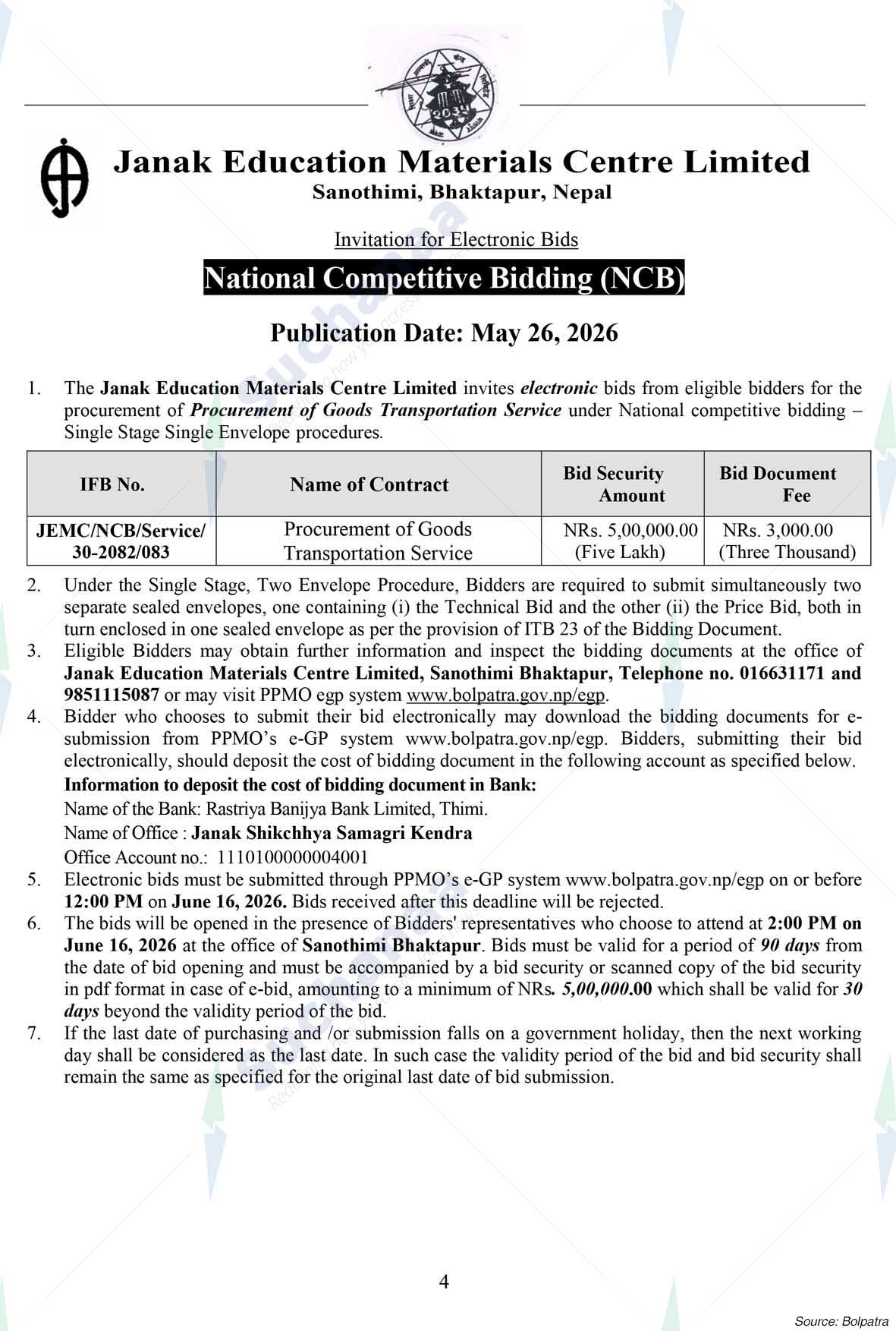 Janak Education Material Center Limited