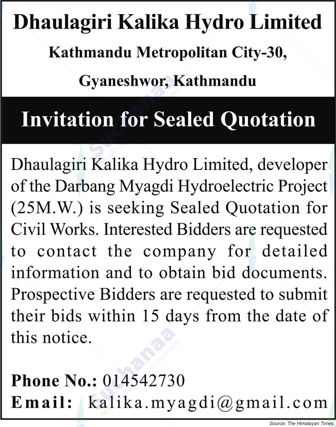 Dhaulagiri Kalika Hydro Limited