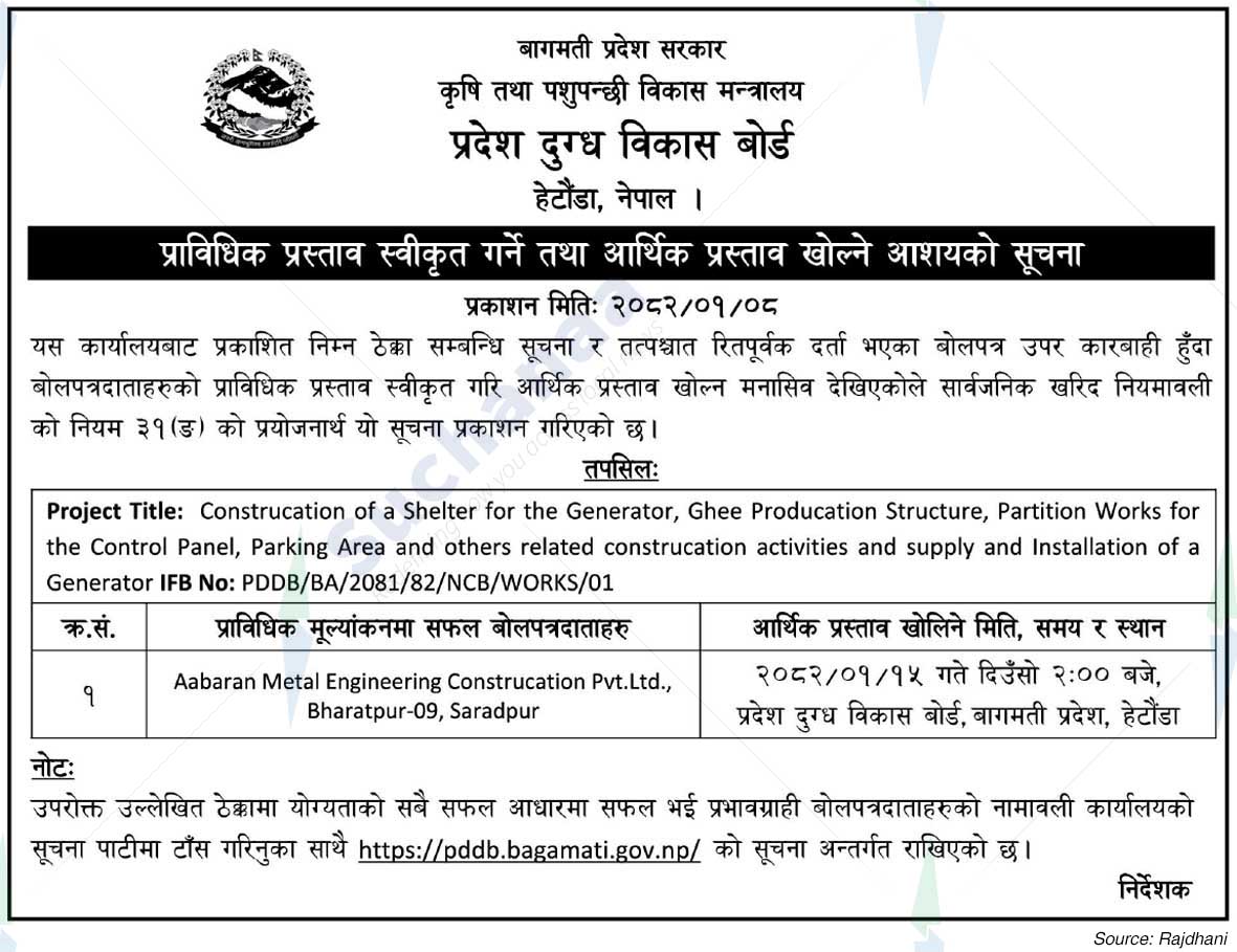 Province Dairy Development Board