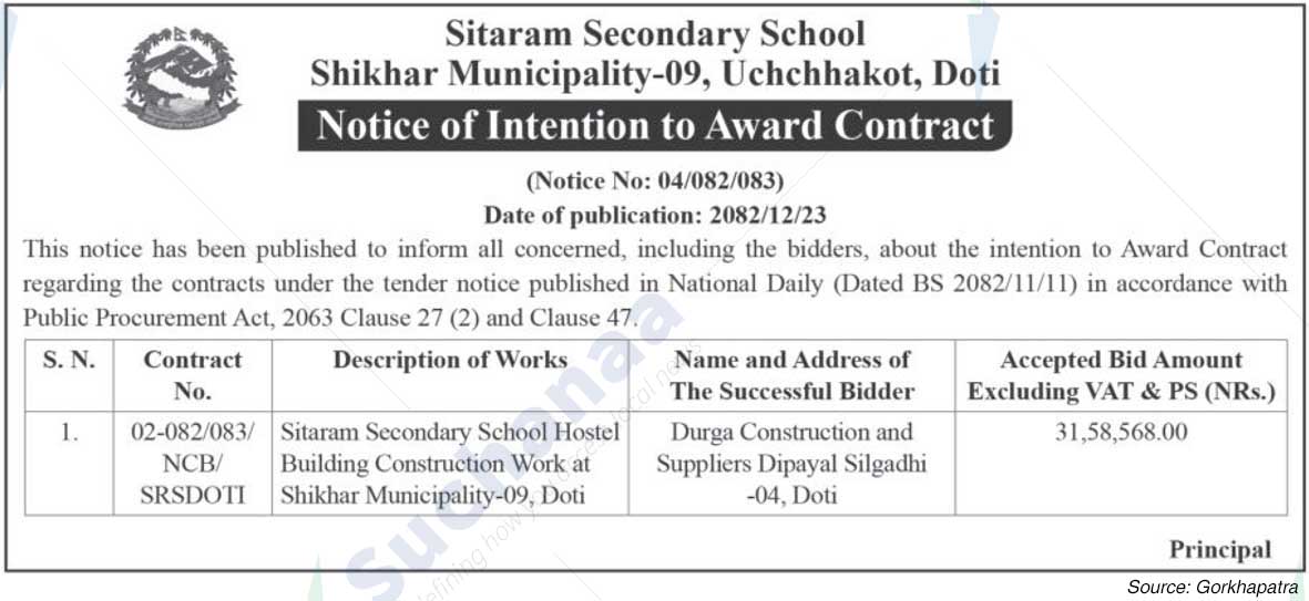 Sitaram Secondary School, Doti