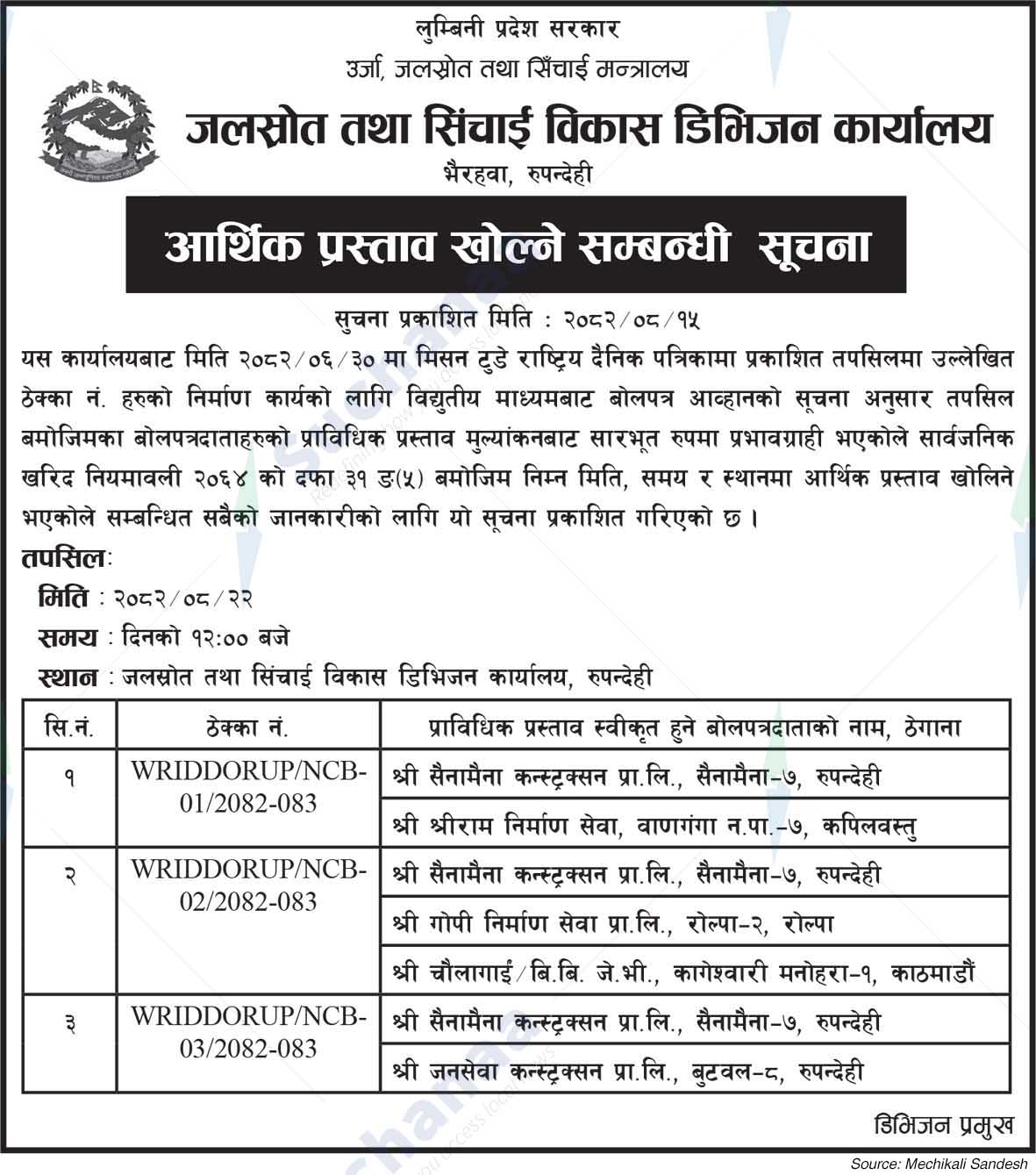 Water Resources and Irrigation Development Division Office, Bhairahawa, Rupandehi