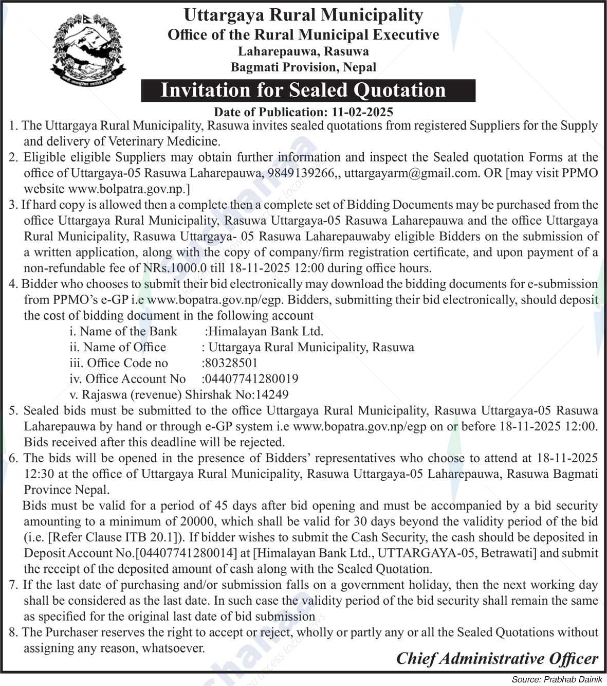 Uttargaya Rural Municipality