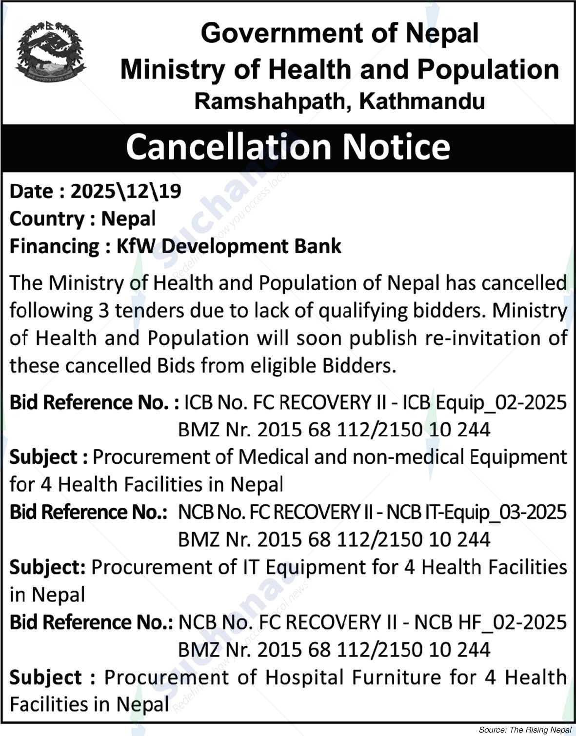 Ministry of Health and Population (MoHP)