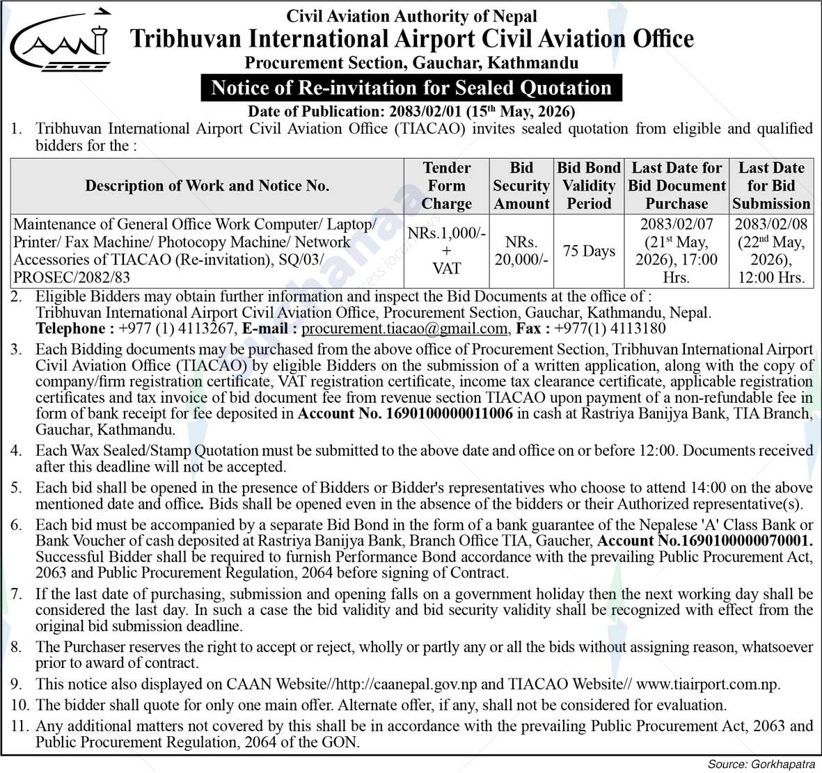 Tribhuvan International Airport