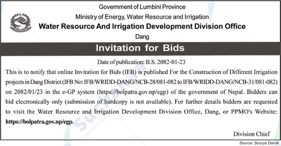 Water Resource And Irrigation Development Division Office