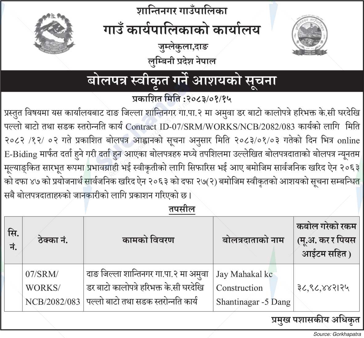 Shantinagar Rural Municipality