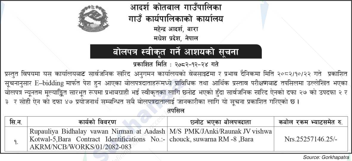 Aadarsha Kotwal Rural Municipality