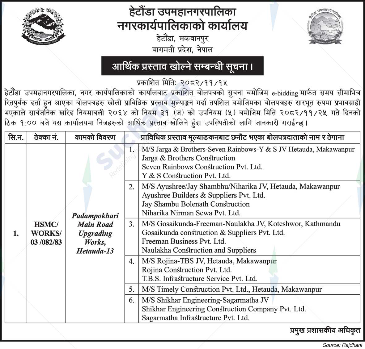 Hetauda Sub Metropolitan City