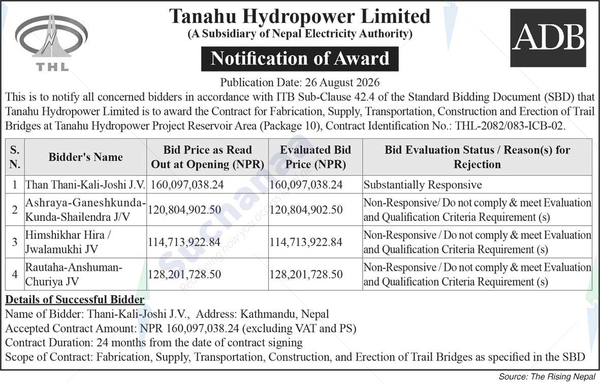 Tanahu Hydropower Limited (THL)