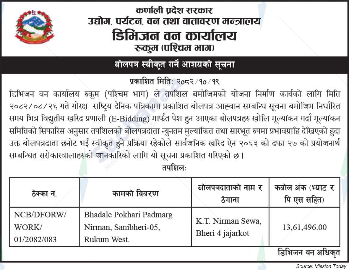 Division Forest Office, Rukum (Western Part)