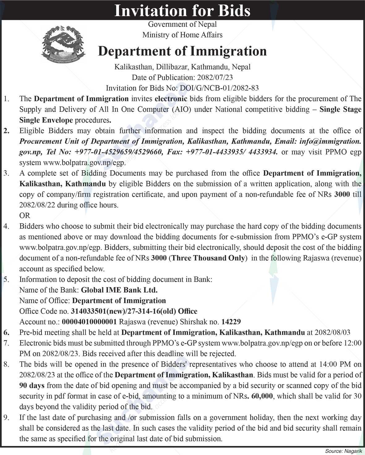 Department of Immigration