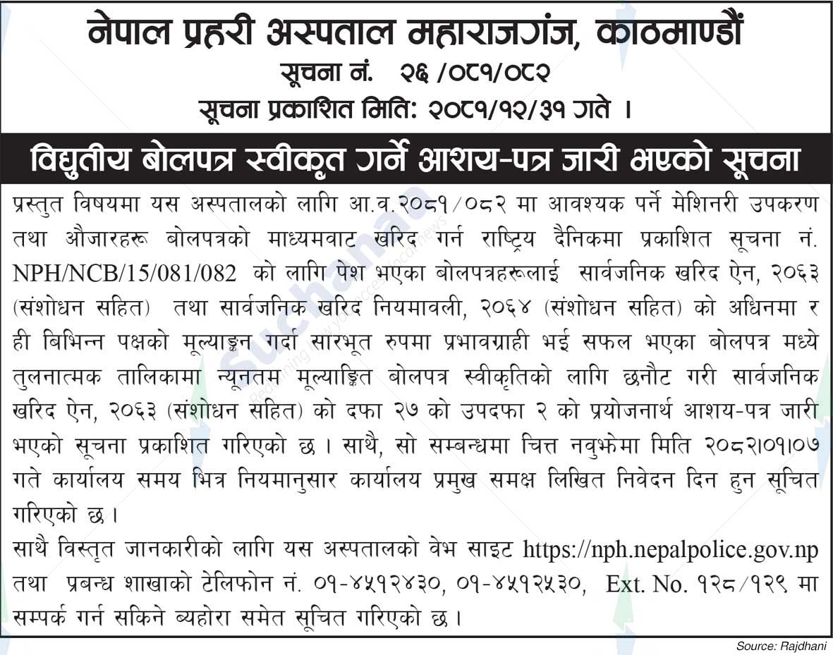 Nepal Police Hospital Maharajganj