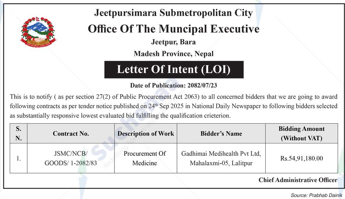 Jeetpursimara Sub-Metropolitian City