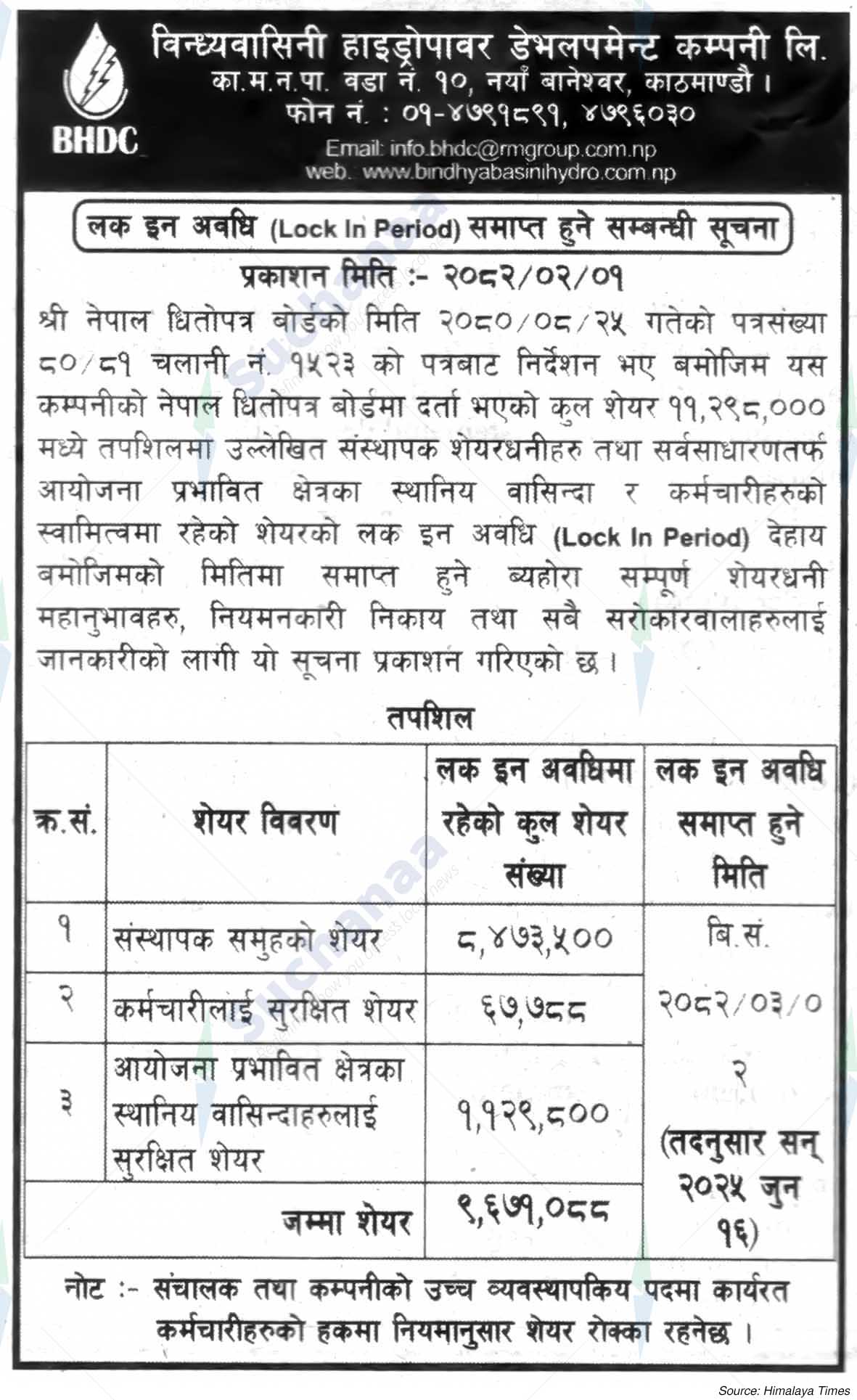 Vindhyavasini Hydropower Development Company Ltd.