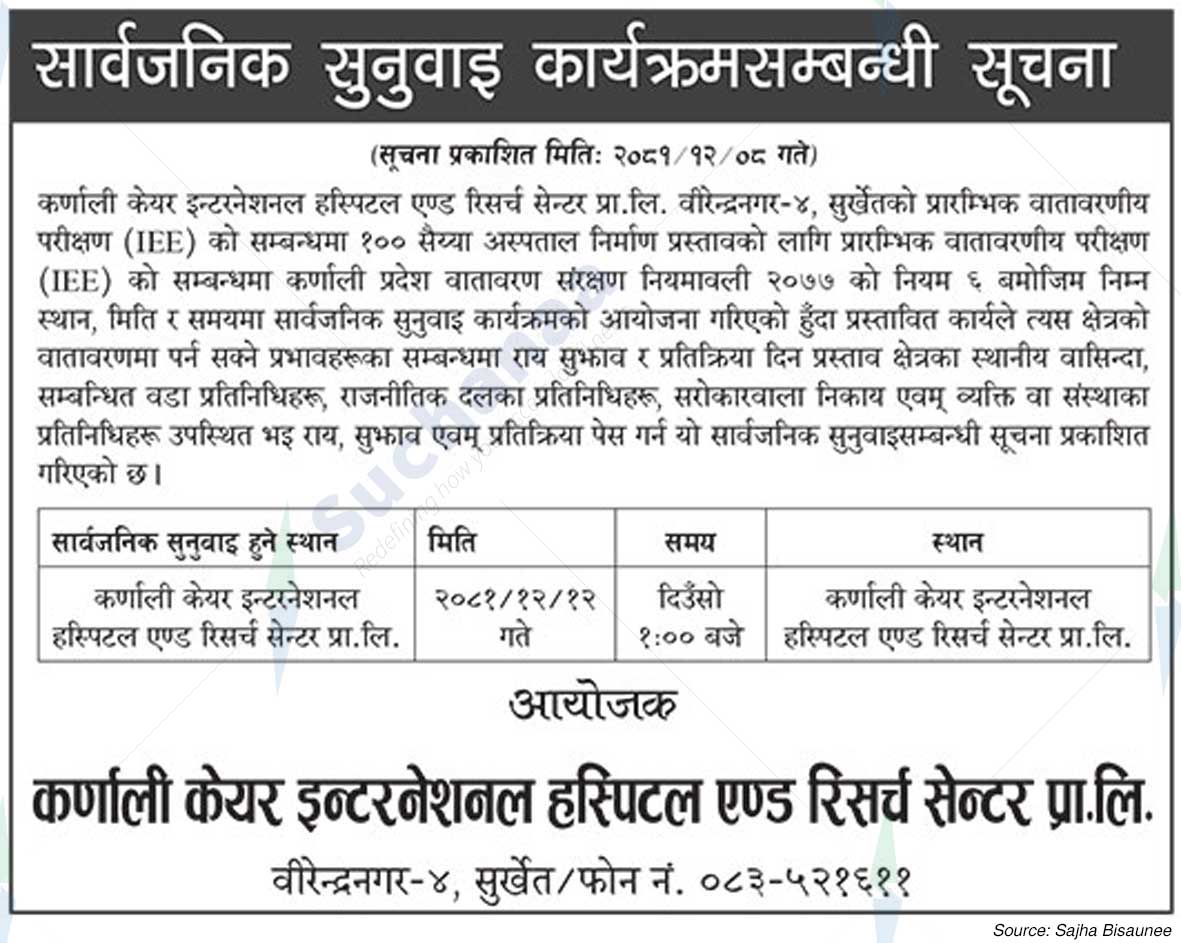 Karnali Care International Hospital and Research Center Pvt. Ltd.